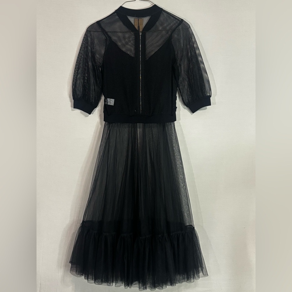 WHY Dress Black Mesh Bomber & Tulle Skirt Set NWT Top M Skirts S/M - Picture 4 of 11